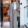 Premium Gray Four-Piece Blazer Suit Set Premium Gray Four-Piece Blazer Suit Set