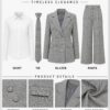 Premium Gray Four-Piece Blazer Suit Set Premium Gray Four-Piece Blazer Suit Set