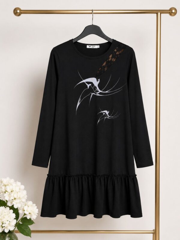 Elegant Color Block Shirt Dress