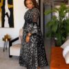 Premium Black Sequin Midi Dress - Wholesale