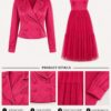 Elegant Color Block Shirt Dress