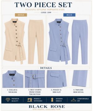 Premium Two-Piece Vest Trouser Set - Elegant Business Suit Premium Two-Piece Vest Trouser Set - Elegant Business Suit