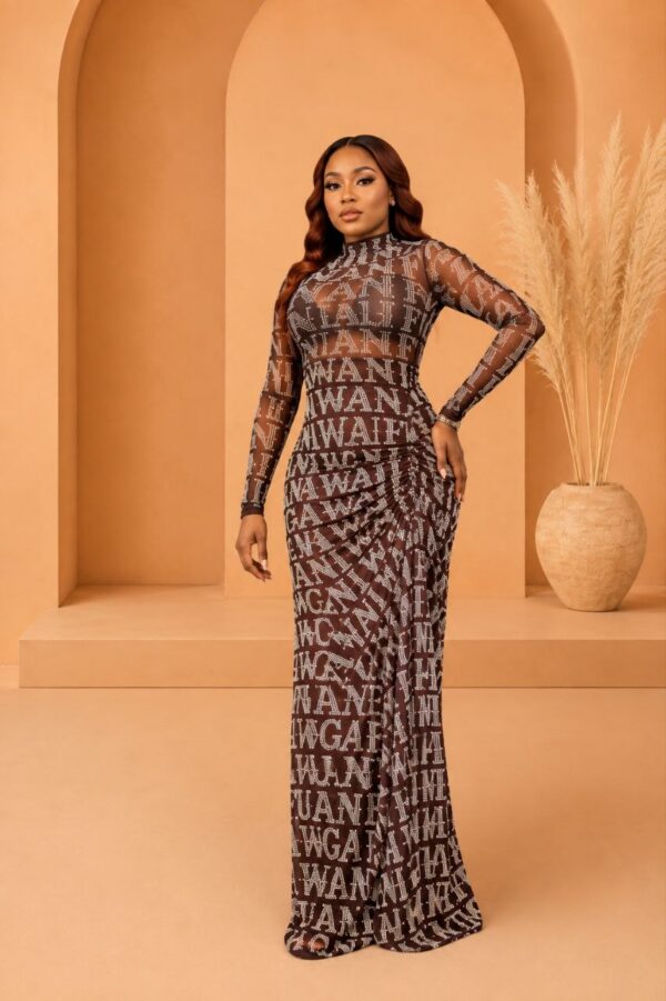 Premium Mesh Two-Piece Set with Rhinestone Embellishment Premium Mesh Two-Piece Set with Rhinestone Embellishment