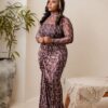 Premium Mesh Two-Piece Set with Rhinestone Embellishment Premium Mesh Two-Piece Set with Rhinestone Embellishment