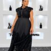 Premium Black Two-Piece Lace Dress Set Premium Black Two-Piece Lace Dress Set