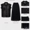 Premium Black Two-Piece Lace Dress Set Premium Black Two-Piece Lace Dress Set
