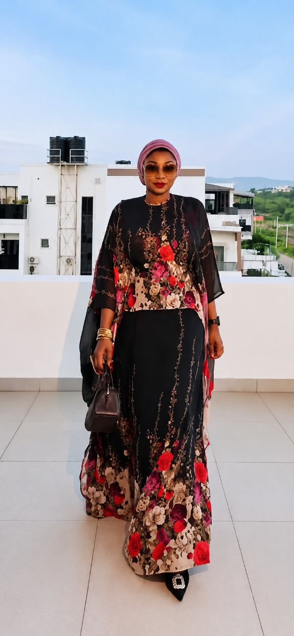 Premium Floral Kimono and Skirt Set