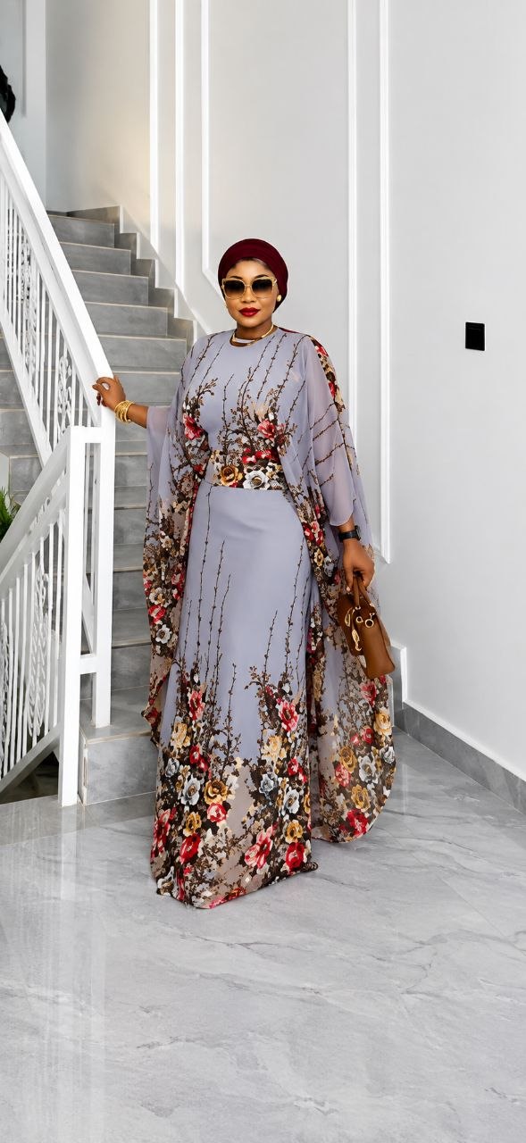 Premium Floral Kimono and Skirt Set