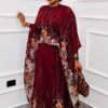 Premium Floral Kimono and Skirt Set