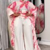 Premium Floral Kimono & Pants Set Premium Floral Kimono & Pants Set