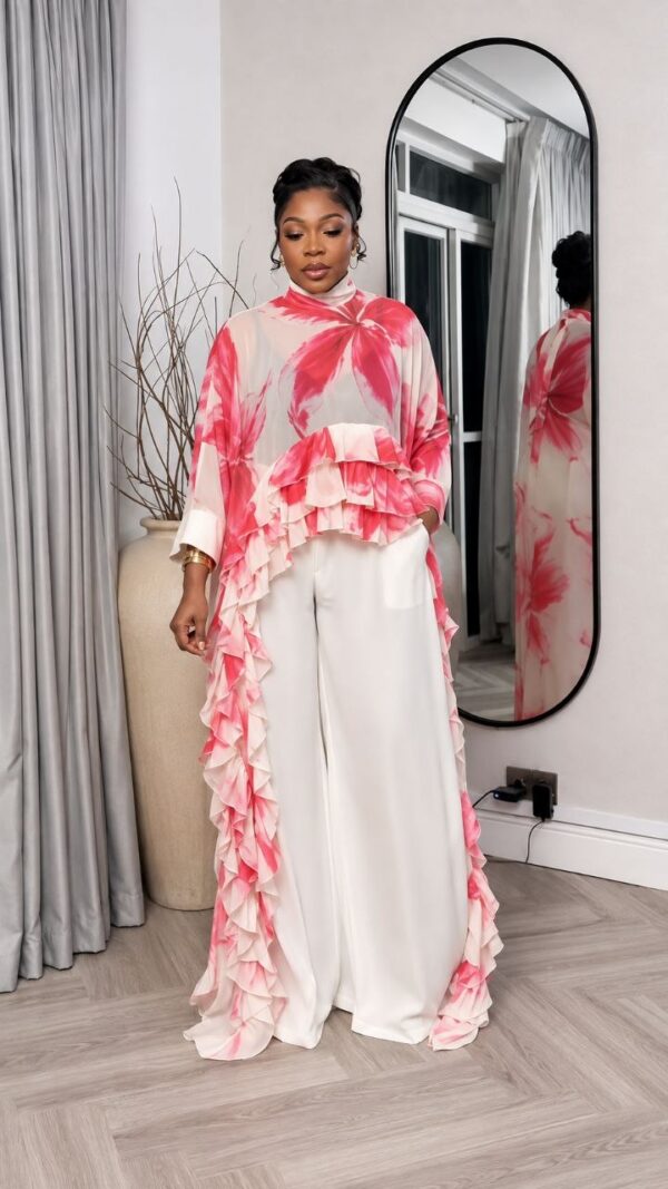 Premium Floral Kimono & Pants Set Premium Floral Kimono & Pants Set