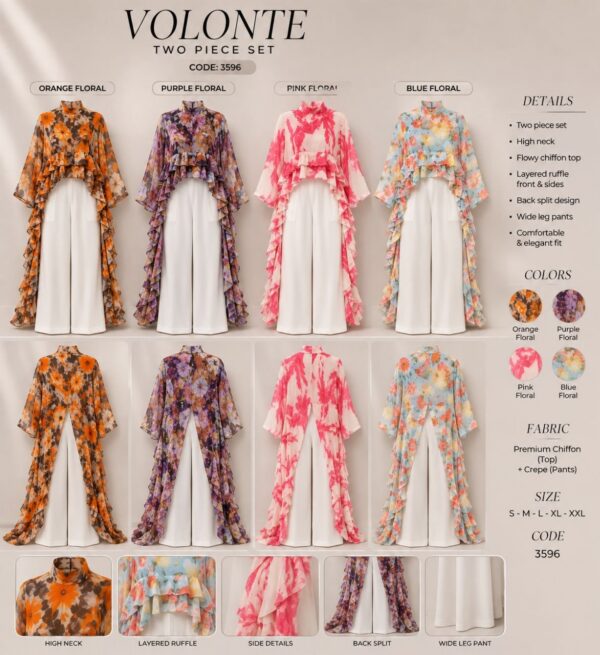 Premium Floral Kimono & Pants Set Premium Floral Kimono & Pants Set