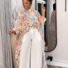 Premium Floral Kimono & Pants Set Premium Floral Kimono & Pants Set