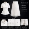 Elegant White Chiffon Two-Piece Set | Premium Wholesale