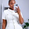 Elegant White Chiffon Two-Piece Set | Premium Wholesale