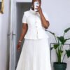 Elegant White Chiffon Two-Piece Set | Premium Wholesale