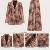 Premium Two-Piece Blazer & Pants Set - Dusty Beige Premium Two-Piece Blazer & Pants Set - Dusty Beige