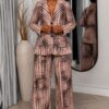 Premium Two-Piece Blazer & Pants Set - Dusty Beige Premium Two-Piece Blazer & Pants Set - Dusty Beige