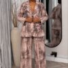 Premium Two-Piece Blazer & Pants Set - Dusty Beige Premium Two-Piece Blazer & Pants Set - Dusty Beige