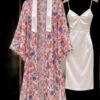 Elegant Color Block Shirt Dress