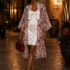 Elegant Color Block Shirt Dress