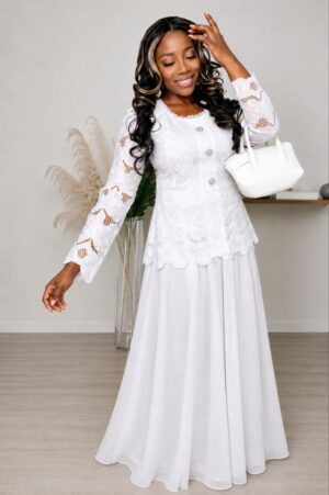 Premium White Lace Dress 38-44