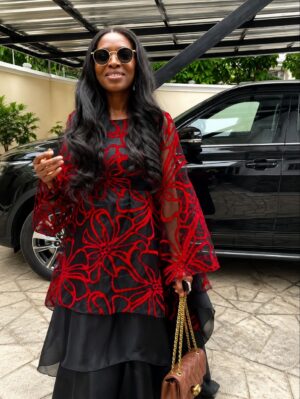 Premium Black Red Floral Dress - Wholesale