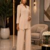 White Blazer & Polka Dot Skirt Two-Piece Set