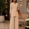 White Blazer & Polka Dot Skirt Two-Piece Set