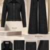 Premium Black Pinstripe Two-Piece Suit Set Premium Black Pinstripe Two-Piece Suit Set