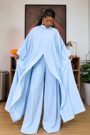 Premium Sky Blue Kimono Pants Set – Wholesale Premium Sky Blue Kimono Pants Set - Wholesale