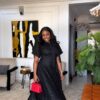 Premium Black Lace Dress with Bow Detail Premium Black Lace Dress with Bow Detail