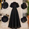 Premium Black Lace Dress with Bow Detail Premium Black Lace Dress with Bow Detail