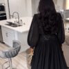 Premium Black Pleated Dress - Wholesale Premium Black Pleated Dress - Wholesale
