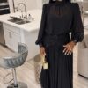 Premium Black Pleated Dress - Wholesale Premium Black Pleated Dress - Wholesale