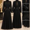 Premium Black Pleated Dress - Wholesale Premium Black Pleated Dress - Wholesale