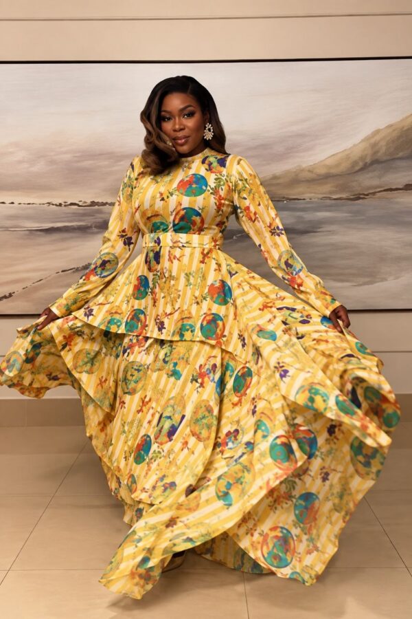 Volonte Premium Floral Two-Piece Set - Yellow Volonte Premium Floral Two-Piece Set - Yellow