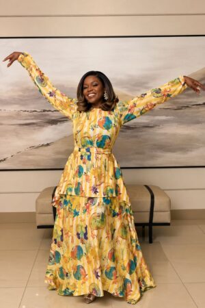 Volonte Premium Floral Two-Piece Set - Yellow