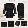 Black Lace Two-Piece Set - Wholesale Fashion Black Lace Two-Piece Set - Wholesale Fashion