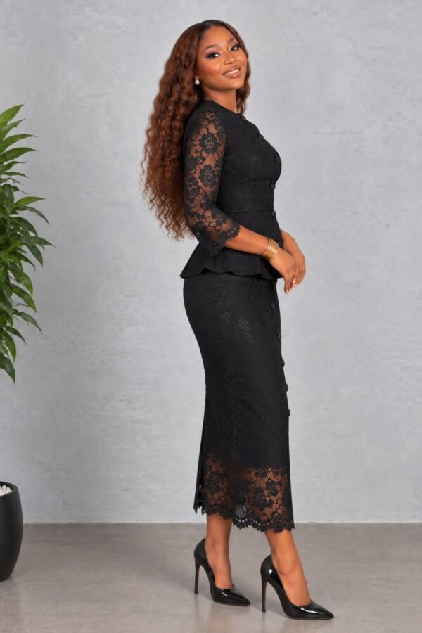 Black Lace Two-Piece Set - Wholesale Fashion Black Lace Two-Piece Set - Wholesale Fashion