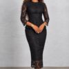 Black Lace Two-Piece Set - Wholesale Fashion Black Lace Two-Piece Set - Wholesale Fashion