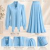 Premium Two-Piece Chiffon Set Sky Blue Premium Two-Piece Chiffon Set Sky Blue