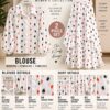 Black Rose Women's Two-Piece Set - Floral Blouse & Skirt